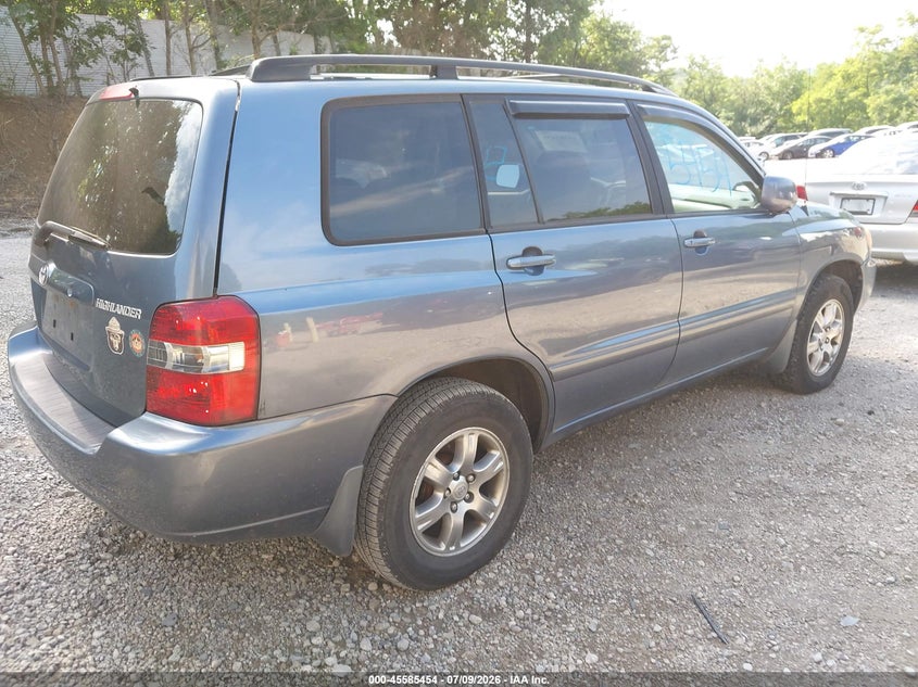 2005 Toyota Highlander VIN JTEEP21A750075446 IAAI salvage auction — NORMAL WEAR, Clear (Pennsylvania), sold $800 on 2026-07-17 (photo 4)