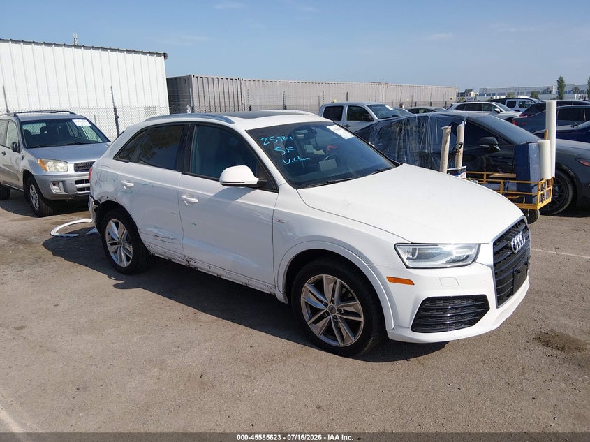 2018 Audi Q3 VIN WA1BCCFS4JR024044 IAAI salvage auction — SIDE, Salvage Title, sold $3,100 on 2026-08-02 (photo 1)