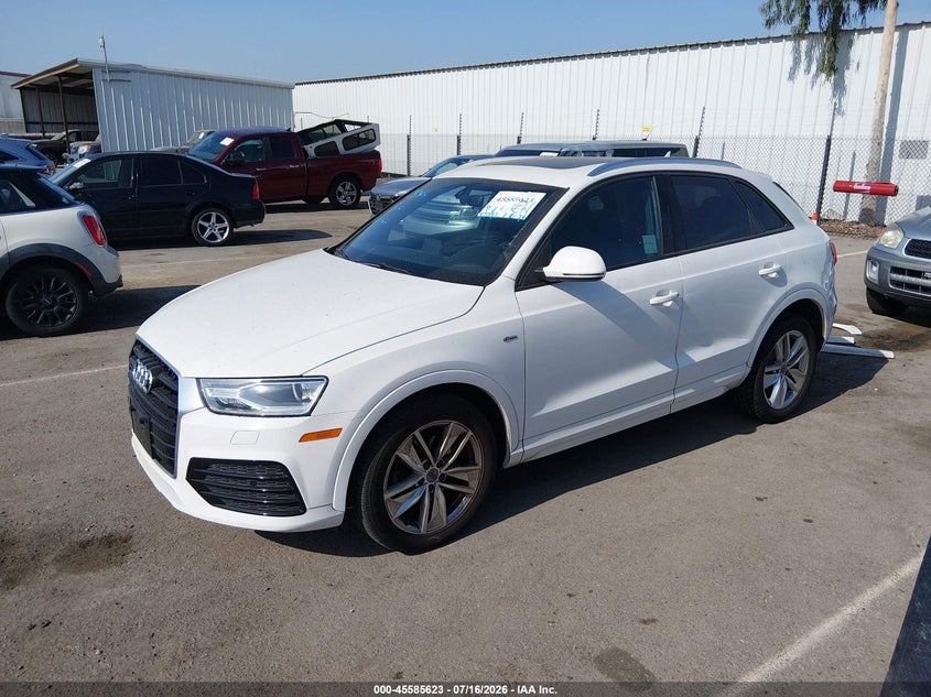 2018 Audi Q3 VIN WA1BCCFS4JR024044 IAAI salvage auction — SIDE, Salvage Title, sold $3,100 on 2026-08-02 (photo 2)