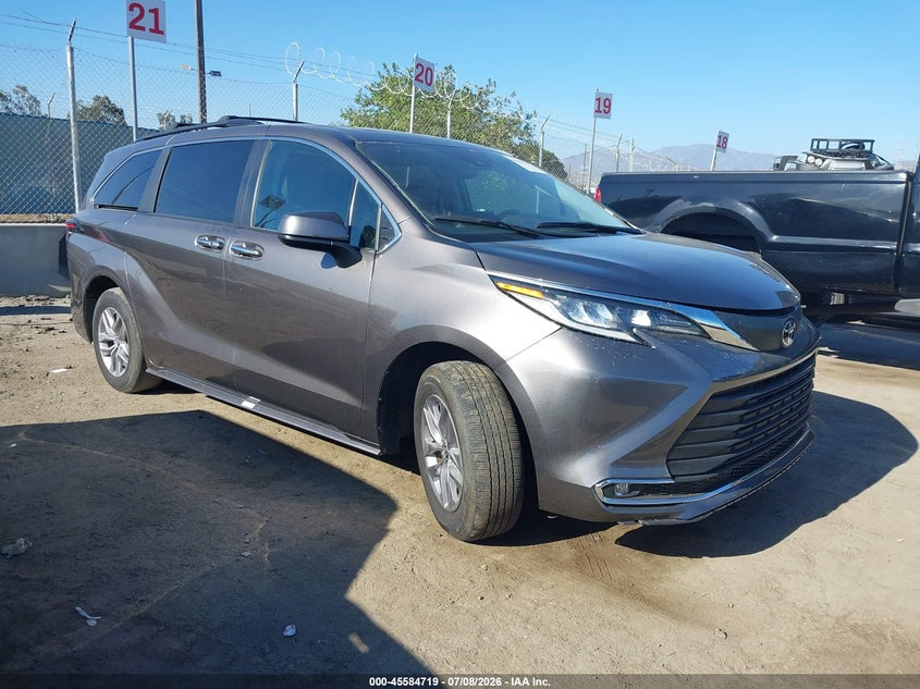 2024 Toyota Sienna VIN 5TDYSKFC8RS124909 IAAI salvage auction — LEFT REAR, Salvage (California), sold $17,350 on 2026-07-22 (photo 1)