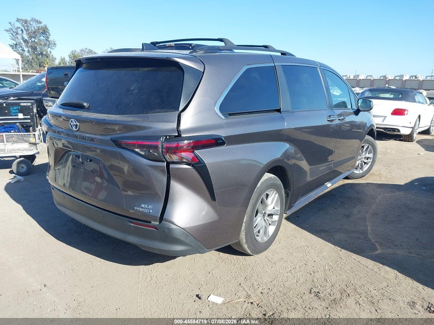 2024 Toyota Sienna VIN 5TDYSKFC8RS124909 IAAI salvage auction — LEFT REAR, Salvage (California), sold $17,350 on 2026-07-22 (photo 4)