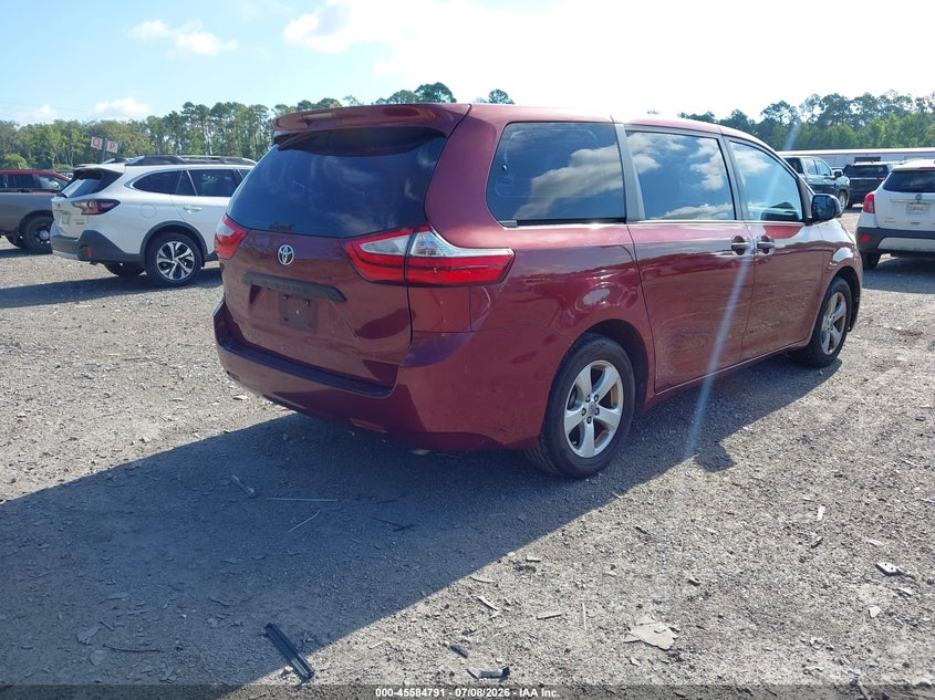 2017 Toyota Sienna VIN 5TDZZ3DC7HS798668 IAAI salvage auction — NORMAL WEAR, Clear (Florida), sold $2,700 on 2026-07-28 (photo 4)