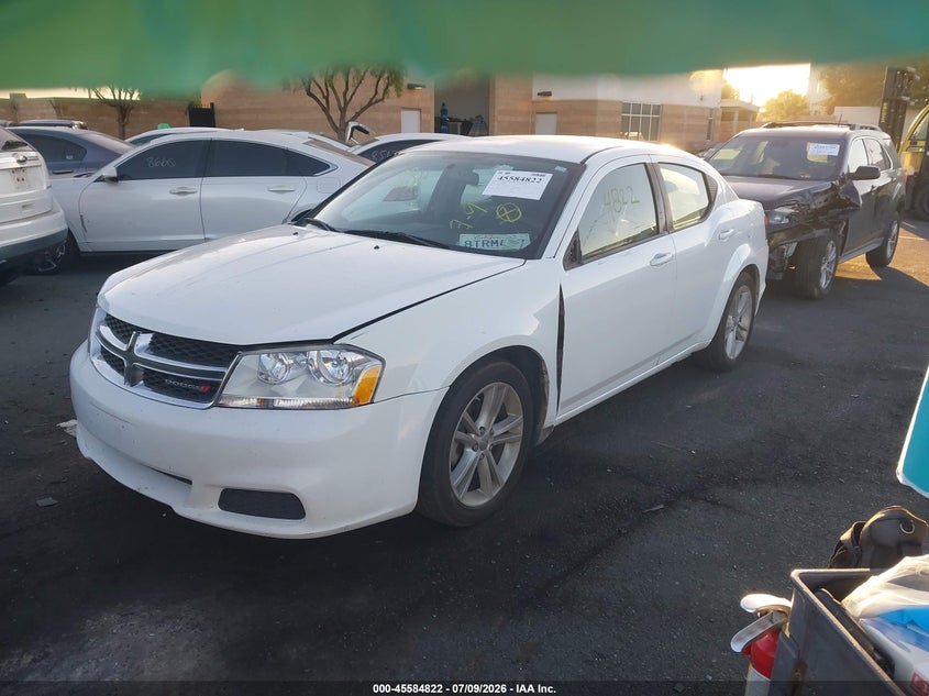 2013 Dodge Avenger VIN 1C3CDZAB0DN729733 IAAI salvage auction — LEFT FRONT, Salvage Title, sold $625 on 2026-08-14 (photo 2)