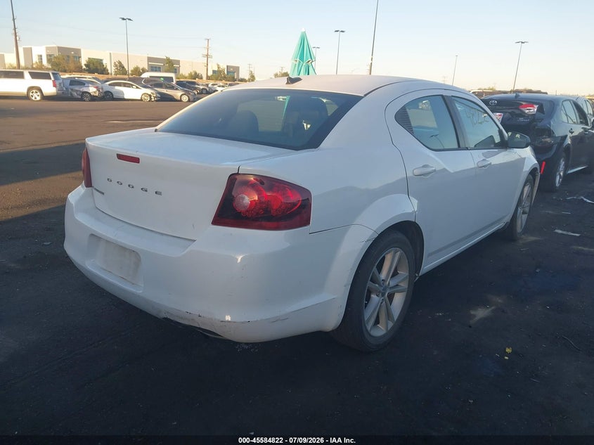 2013 Dodge Avenger VIN 1C3CDZAB0DN729733 IAAI salvage auction — LEFT FRONT, Salvage Title, sold $625 on 2026-08-14 (photo 4)