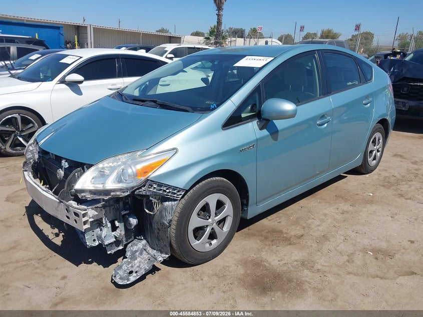 2013 Toyota Prius VIN JTDKN3DU6D5608316 IAAI salvage auction — FRONT END, Salvage (California), sold $3,700 on 2026-07-29 (photo 2)