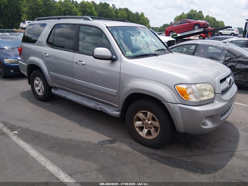 2007 Toyota Sequoia VIN 5TDBT44A27S284586 IAAI salvage auction — NORMAL WEAR, Clear (North Carolina), sold $1,000 on 2026-07-29 (photo 1)