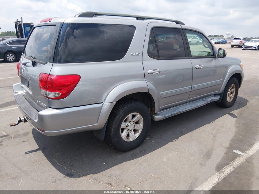 2007 Toyota Sequoia VIN 5TDBT44A27S284586 IAAI salvage auction — NORMAL WEAR, Clear (North Carolina), sold $1,000 on 2026-07-29 (photo 4)