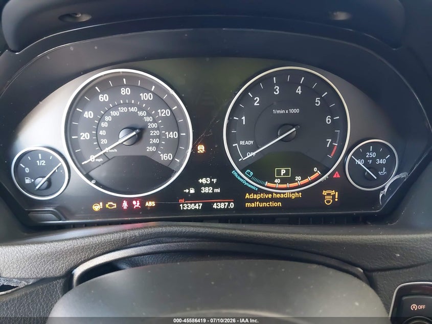 2015 BMW 3er VIN WBA3B5G52FNS14891 IAAI salvage auction — LEFT SIDE, Salvage Title, sold $2,200 on 2026-08-19 (photo 7)