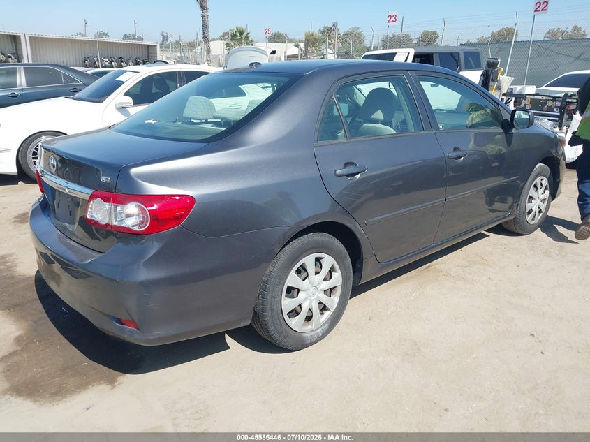 2011 Toyota Corolla VIN JTDBU4EE7B9133751 IAAI salvage auction — REAR END, Salvage (California), sold $25 on 2026-07-29 (photo 4)