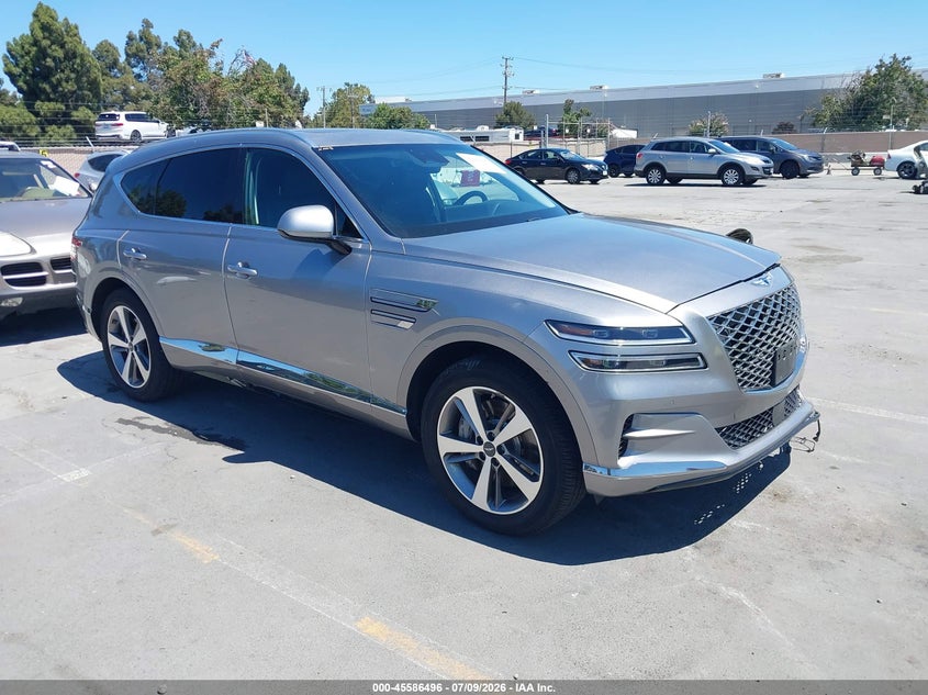2021 Genesis Gv80 VIN KMUHCESC8MU050395 IAAI salvage auction — LEFT FRONT, Salvage (California), sold $10,600 on 2026-07-29 (photo 1)