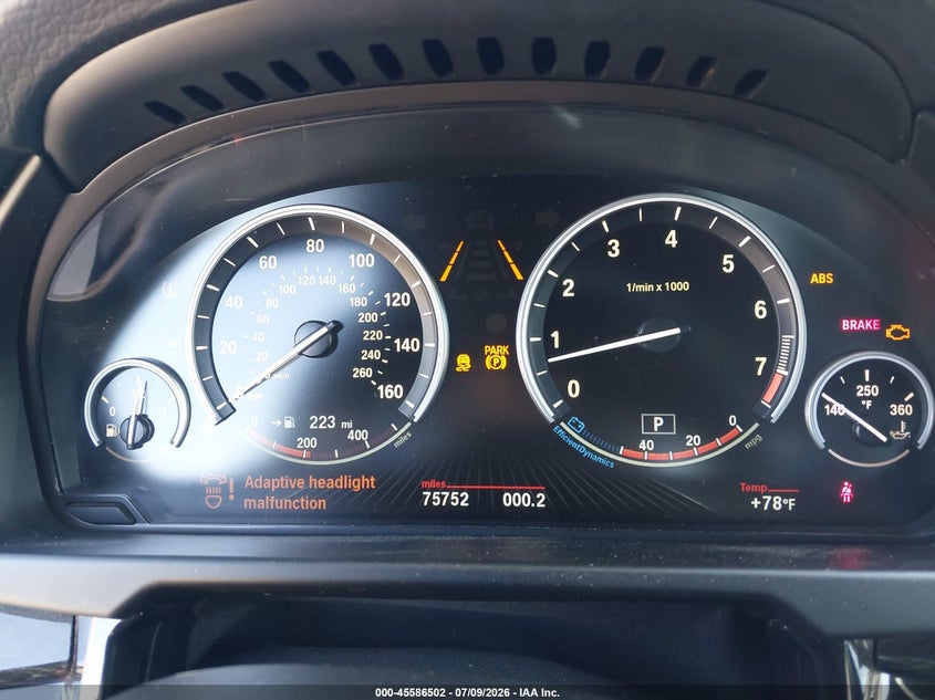 2016 BMW X5 VIN 5UXKR0C50G0S89606 IAAI salvage auction — RIGHT FRONT, Salvage (California), sold $3,900 on 2026-07-29 (photo 7)