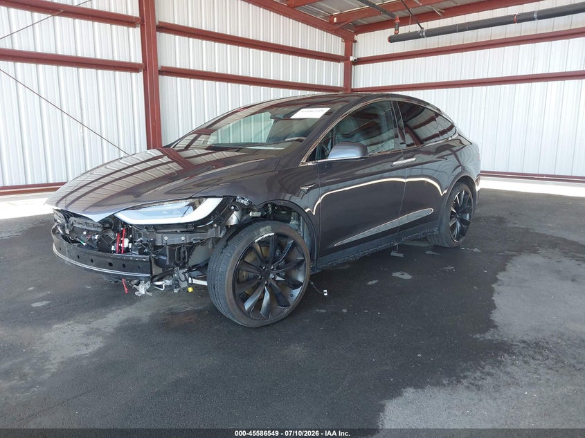 2021 Tesla Model x VIN 5YJXCAE27MF320414 IAAI salvage auction — FRONT END, Salvage (California), sold $16,100 on 2026-07-25 (photo 2)