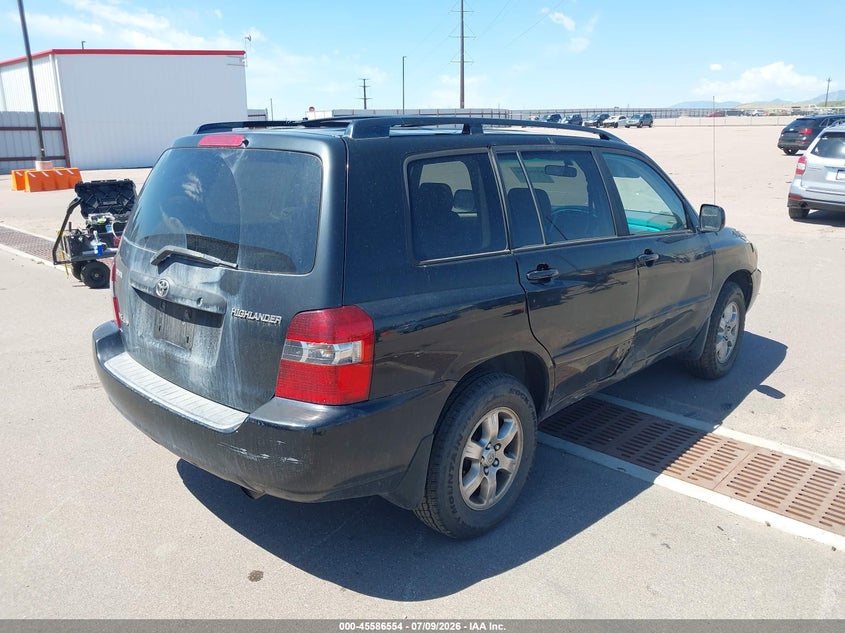 2006 Toyota Highlander VIN JTEEP21A160155505 IAAI salvage auction — NORMAL WEAR, Clear (Colorado), sold $725 on 2026-07-29 (photo 4)