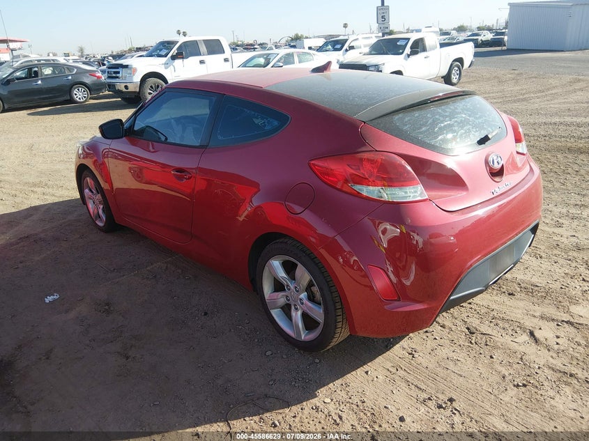 2013 Hyundai Veloster VIN KMHTC6AD0DU105737 IAAI salvage auction — NORMAL WEAR, Clear-Dealer Only (Arizona), sold $325 on 2026-07-28 (photo 3)