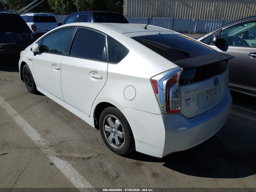 2014 Toyota Prius VIN JTDKN3DU8E1737165 IAAI salvage auction — RIGHT REAR, Clear - Dealer Only (California), sold $3,350 on 2026-07-14 (photo 3)