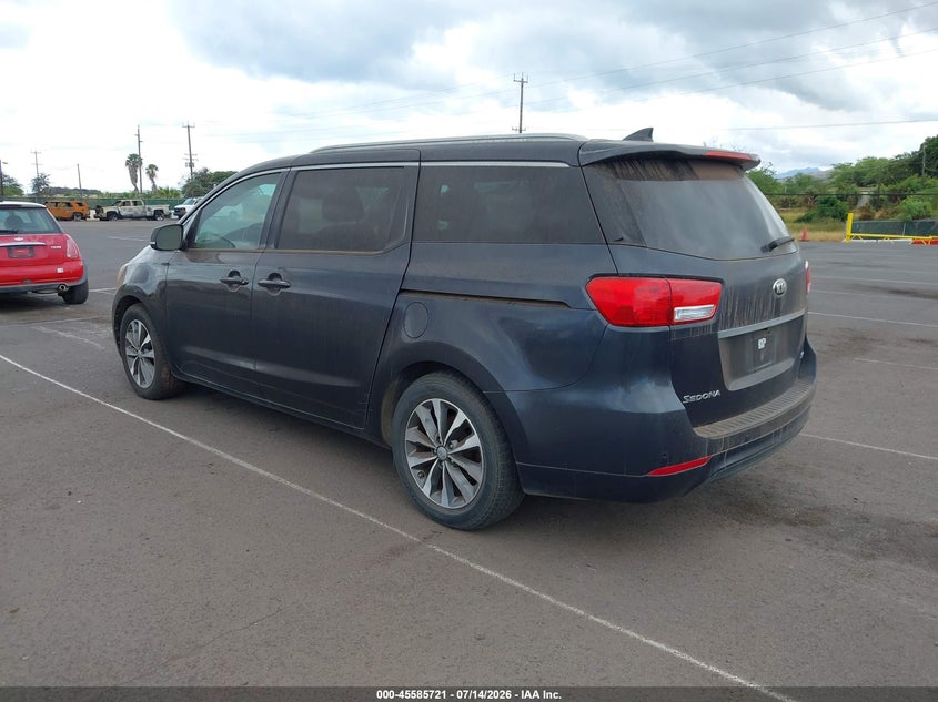 2016 Kia SEDONA VIN KNDMC5C12G6169762 IAAI salvage auction — NORMAL WEAR, Clear (Hawaii), sold $425 on 2026-07-28 (photo 3)