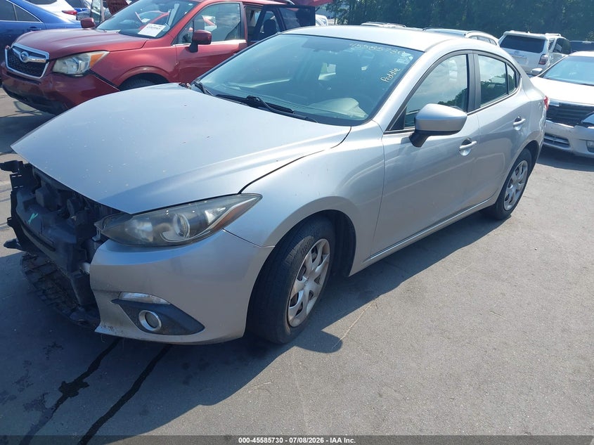 2014 Mazda 3 VIN JM1BM1U78E1169551 IAAI salvage auction — NORMAL WEAR, Clear (North Carolina), sold $625 on 2026-07-29 (photo 2)