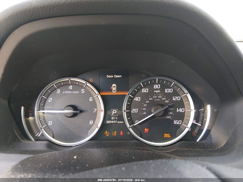 2019 Acura Tlx VIN 19UUB2F42KA009847 IAAI salvage auction — RIGHT REAR, Salvage Certificate (California), sold $225 on 2026-07-24 (photo 7)