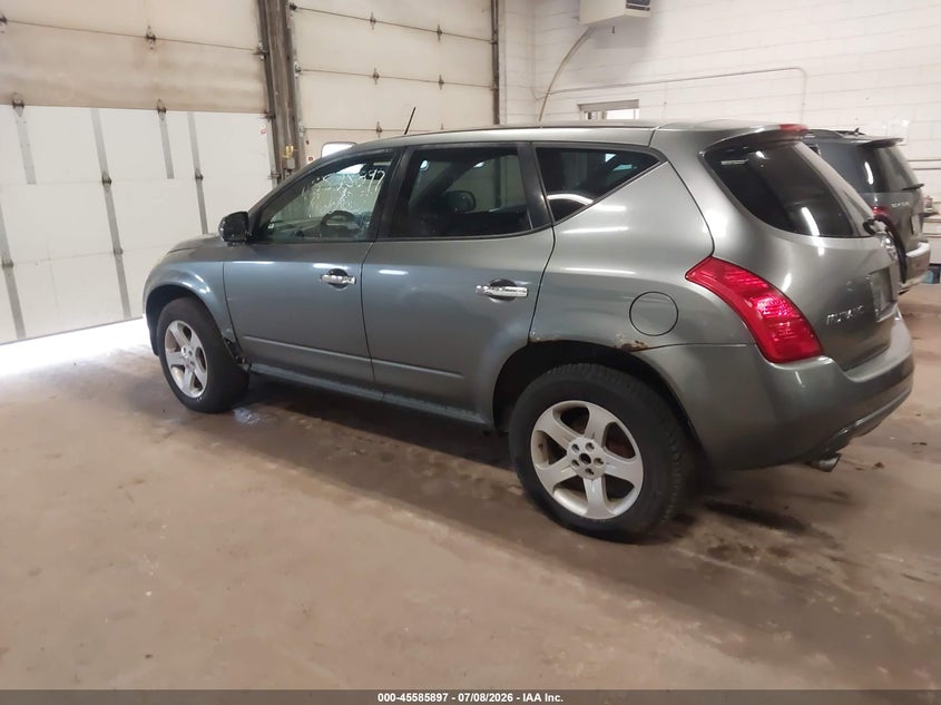 2005 Nissan Murano VIN JN8AZ08W35W400209 IAAI salvage auction — NORMAL WEAR, Clear (Minnesota), sold $300 on 2026-07-29 (photo 3)