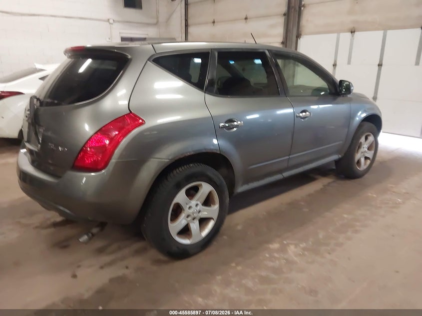 2005 Nissan Murano VIN JN8AZ08W35W400209 IAAI salvage auction — NORMAL WEAR, Clear (Minnesota), sold $300 on 2026-07-29 (photo 4)