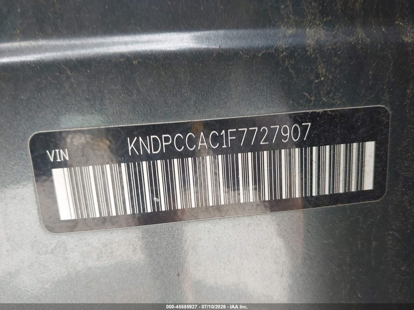 2015 Kia Sportage VIN KNDPCCAC1F7727907 IAAI salvage auction — FRONT END, Clear (Massachusetts), sold $1,450 on 2026-07-24 (photo 9)
