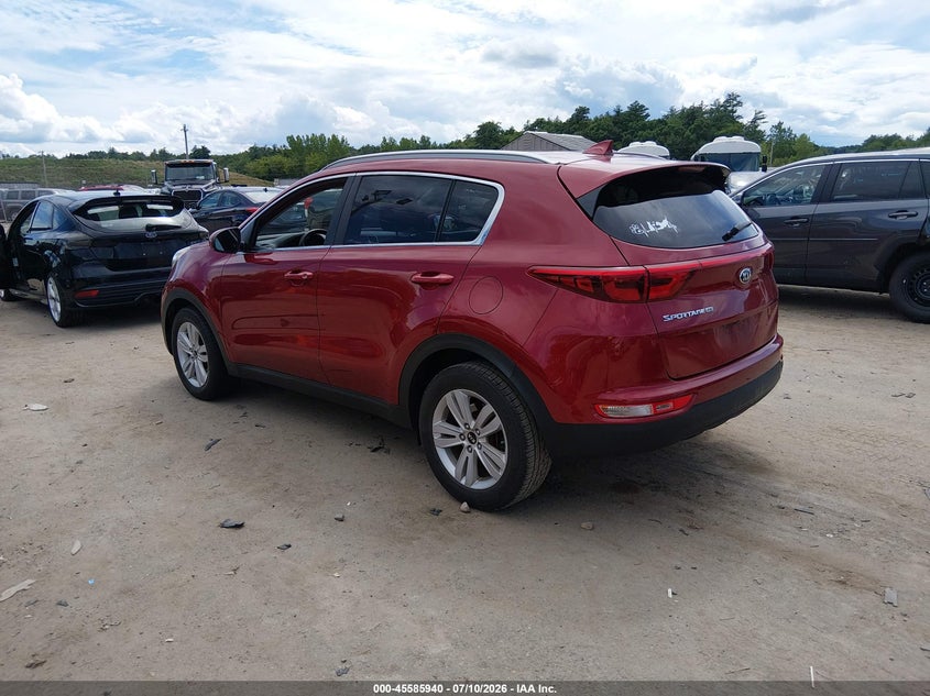 2017 Kia Sportage VIN KNDPM3AC2H7240859 IAAI salvage auction — NORMAL WEAR, Original (New Hampshire), sold $1,900 on 2026-07-16 (photo 3)