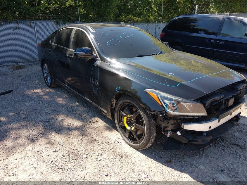 2018 Genesis G80 VIN KMHGN4JF6JU228603 IAAI salvage auction — FRONT END, Salvage Title, sold $25 on 2026-07-29 (photo 1)