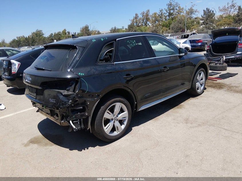 2018 Audi Q5 VIN WA1BNAFY0J2106249 IAAI salvage auction — REAR END, Salvage (California), sold $7,700 on 2026-07-29 (photo 4)