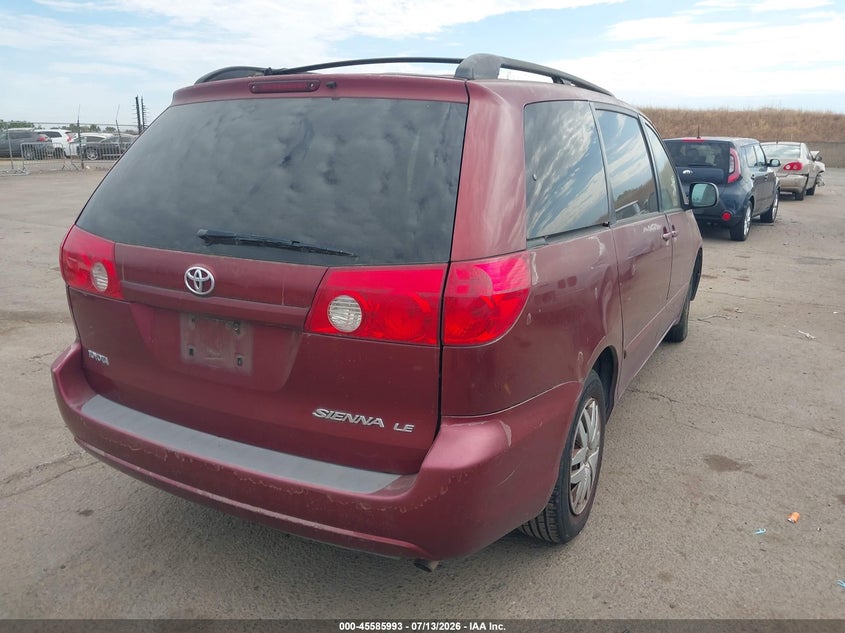 2007 Toyota Sienna VIN 5TDZK23CX7S012618 IAAI salvage auction — NORMAL WEAR, Clear - Dealer Only (California), sold $625 on 2026-07-22 (photo 4)