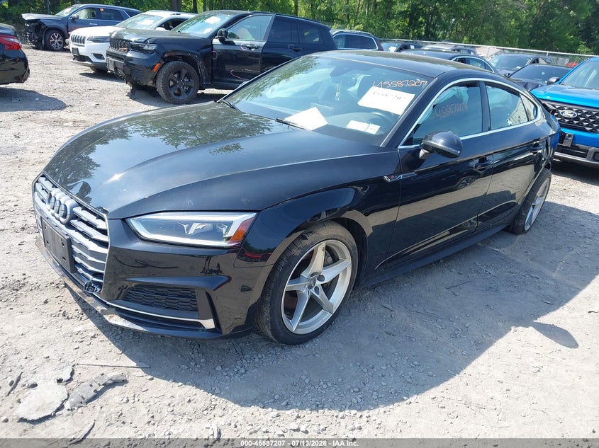 2019 Audi A5 VIN WAUENCF56KA098764 IAAI salvage auction — FRONT & REAR, Salvage Title, sold $3,600 on 2026-07-31 (photo 2)