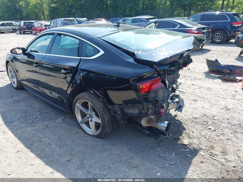 2019 Audi A5 VIN WAUENCF56KA098764 IAAI salvage auction — FRONT & REAR, Salvage Title, sold $3,600 on 2026-07-31 (photo 3)