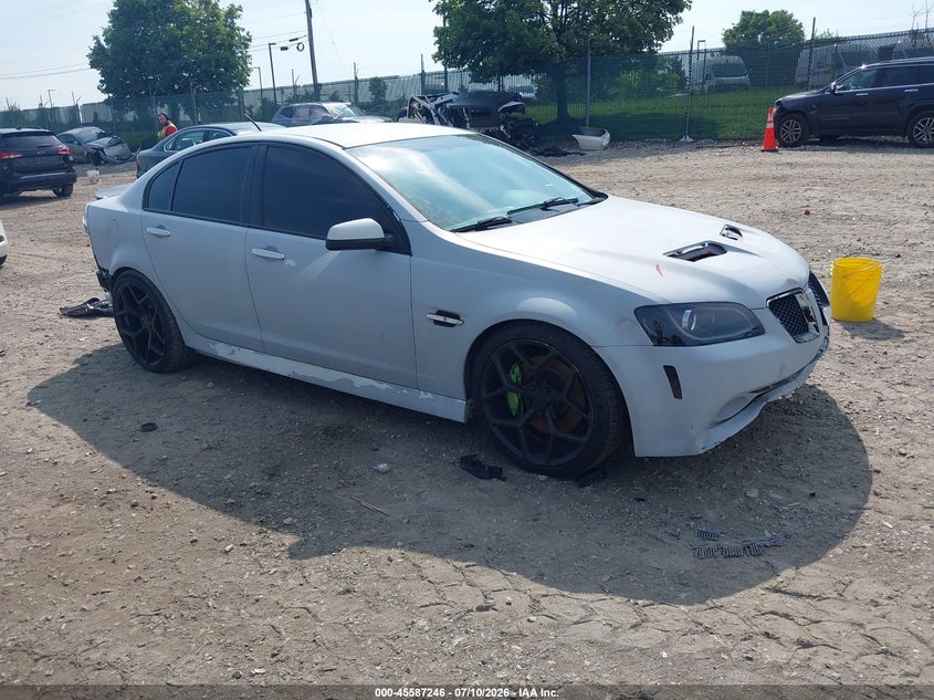 2008 Pontiac G8 VIN 6G2EC57Y68L140481 IAAI salvage auction — FRONT & REAR, Salvage (Pennsylvania), sold $1,800 on 2026-07-31 (photo 1)