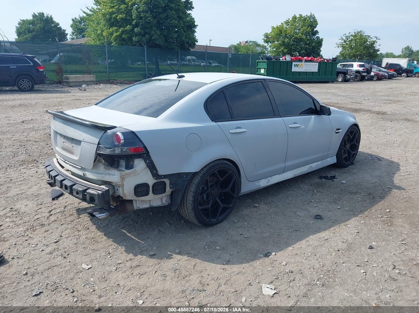 2008 Pontiac G8 VIN 6G2EC57Y68L140481 IAAI salvage auction — FRONT & REAR, Salvage (Pennsylvania), sold $1,800 on 2026-07-31 (photo 4)