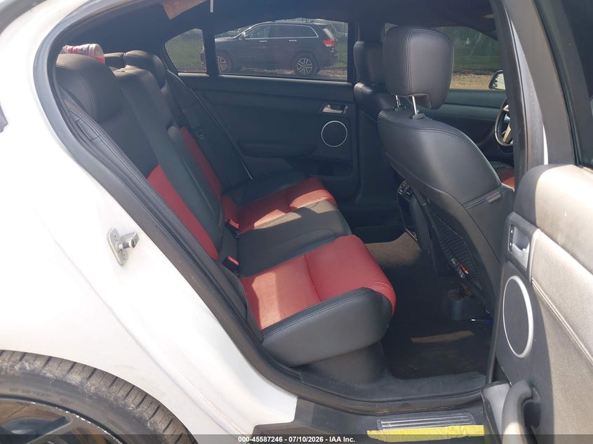 2008 Pontiac G8 VIN 6G2EC57Y68L140481 IAAI salvage auction — FRONT & REAR, Salvage (Pennsylvania), sold $1,800 on 2026-07-31 (photo 8)