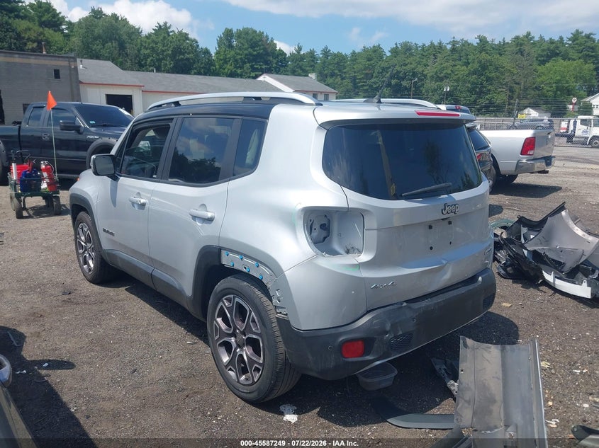 2015 Jeep Renegade VIN ZACCJADT4FPB23470 IAAI salvage auction — REAR END, Salvage Title, sold $1,675 on 2026-08-14 (photo 3)