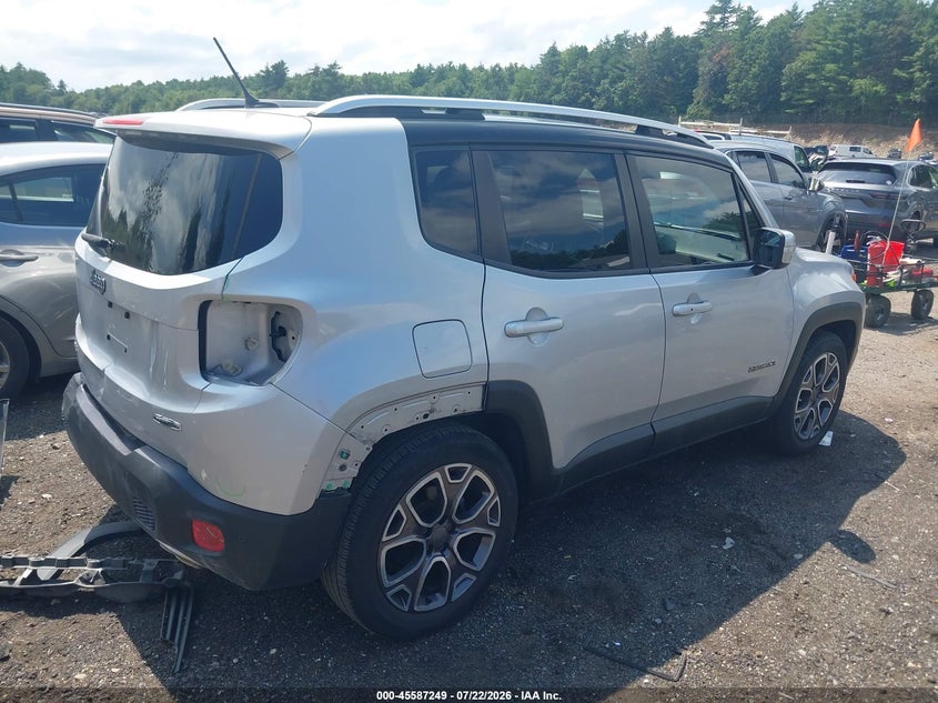 2015 Jeep Renegade VIN ZACCJADT4FPB23470 IAAI salvage auction — REAR END, Salvage Title, sold $1,675 on 2026-08-14 (photo 4)