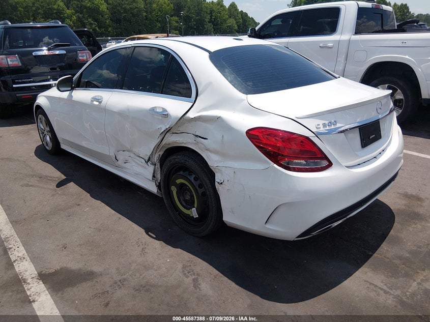 2017 Mercedes-benz C-klasse VIN 55SWF4JB4HU213402 IAAI salvage auction — LEFT REAR, Salvage (North Carolina), sold $3,575 on 2026-09-04 (photo 3)