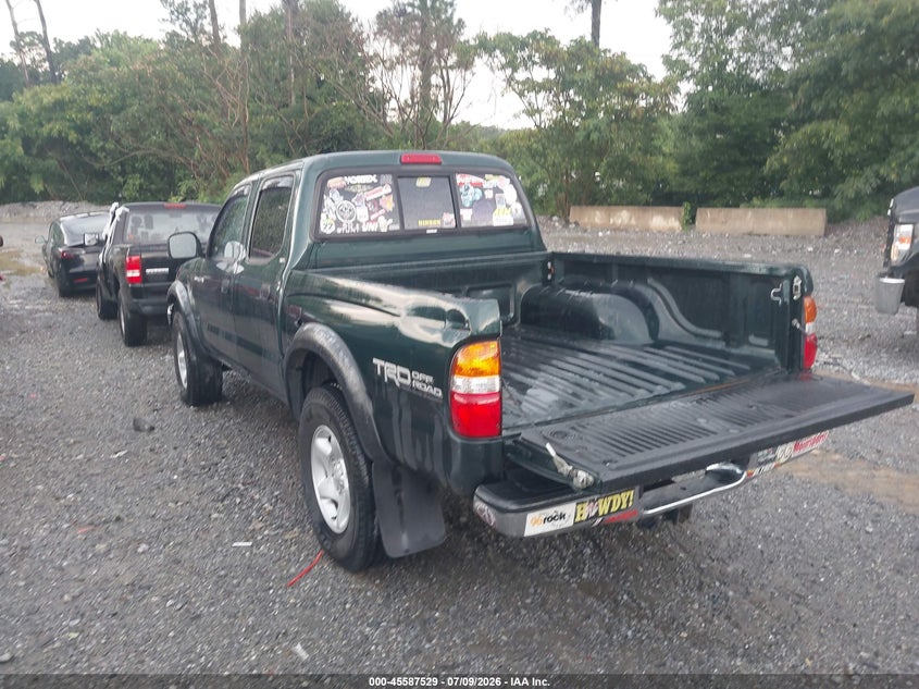 2001 Toyota Tacoma VIN 5TEGN92N91Z762631 IAAI salvage auction — FRONT & REAR, Salvage (Georgia), sold $2,300 on 2026-07-31 (photo 3)