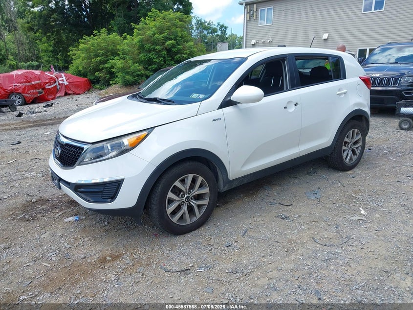 2016 Kia Sportage VIN KNDPBCAC1G7814341 IAAI salvage auction — THEFT, Salvage (Pennsylvania), sold $2,400 on 2026-08-28 (photo 2)