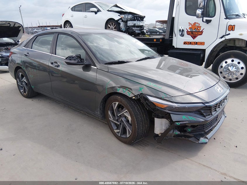 2025 Hyundai Elantra VIN KMHLN4DJ0SU173615 IAAI salvage auction — RIGHT FRONT, Enterprise Vehicles Clear Only (New Jersey), sold $3,950 on 2026-07-28 (photo 1)