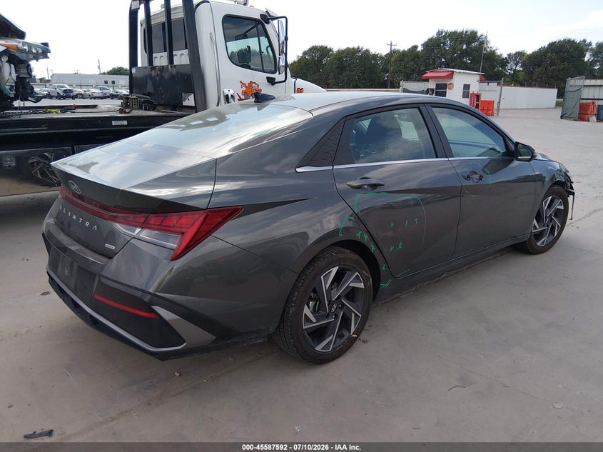 2025 Hyundai Elantra VIN KMHLN4DJ0SU173615 IAAI salvage auction — RIGHT FRONT, Enterprise Vehicles Clear Only (New Jersey), sold $3,950 on 2026-07-28 (photo 4)