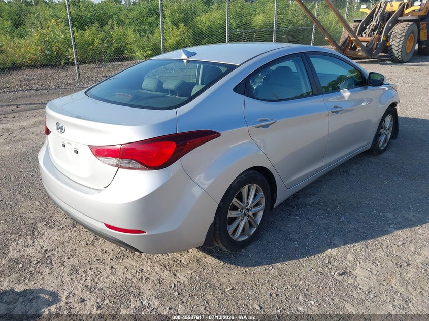 2015 Hyundai Elantra VIN KMHDH4AE2FU438205 IAAI salvage auction — LEFT FRONT, Salvage (Pennsylvania), sold $1,050 on 2026-07-28 (photo 4)