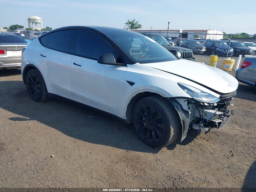 2022 Tesla Model y VIN 7SAYGDEE2NA014498 IAAI salvage auction — FRONT END, Salvage (New Jersey), sold $12,500 on 2026-07-30 (photo 1)