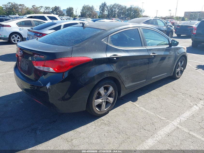 2012 Hyundai Elantra VIN KMHDH4AE3CU273969 IAAI salvage auction — NORMAL WEAR, Clear - Dealer Only (California), sold $300 on 2026-07-18 (photo 4)