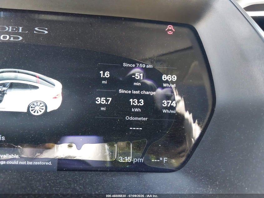 2016 Tesla Model s VIN 5YJSA1E27GF162371 IAAI salvage auction — ELECTRICAL, Salvage Title, sold $7,750 on 2026-07-22 (photo 7)