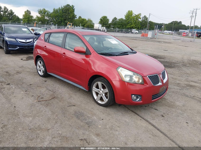 2009 Pontiac Vibe VIN 5Y2SP67029Z473954 IAAI salvage auction — NORMAL WEAR, Clear (Virginia), sold $500 on 2026-07-17 (photo 1)