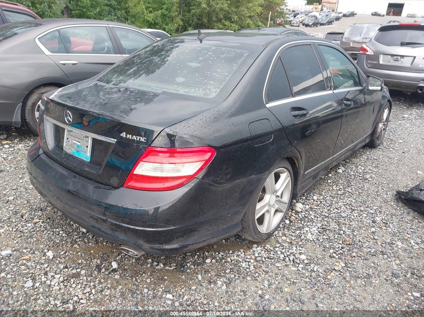 2011 Mercedes-benz C class VIN WDDGF8BB8BR169200 IAAI salvage auction — NORMAL WEAR, Repossession Paperwork (Georgia), sold $400 on 2026-08-11 (photo 4)