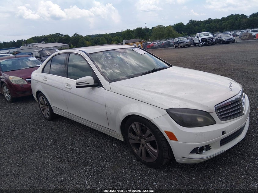2010 Mercedes-benz C class VIN WDDGF5EB3AR102111 IAAI salvage auction — NORMAL WEAR, Repossession Paperwork (South Carolina), sold $525 on 2026-08-04 (photo 1)