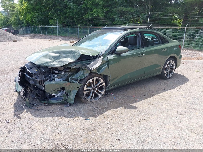 2025 Audi A3 VIN WAUHUDGY3SA077823 IAAI salvage auction — FRONT END, Salvage Title, sold $5,100 on 2026-08-01 (photo 2)