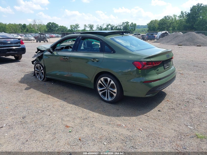 2025 Audi A3 VIN WAUHUDGY3SA077823 IAAI salvage auction — FRONT END, Salvage Title, sold $5,100 on 2026-08-01 (photo 3)